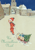 Un No&euml;l enchant&eacute; avec un tra&icirc;neau joyeux